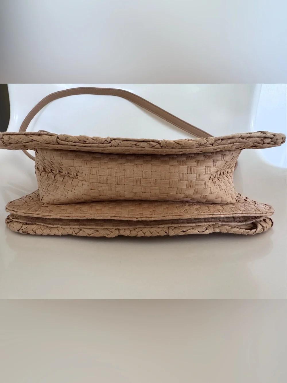 Woven Raffia Straw Crossbody Bag Coastal Grandmillennial Boho Beach Vacation H&M